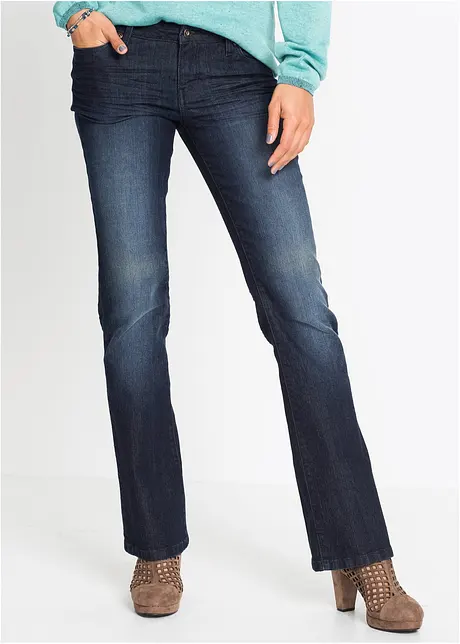 Bootcut jeans mid waist, stretch, bonprix