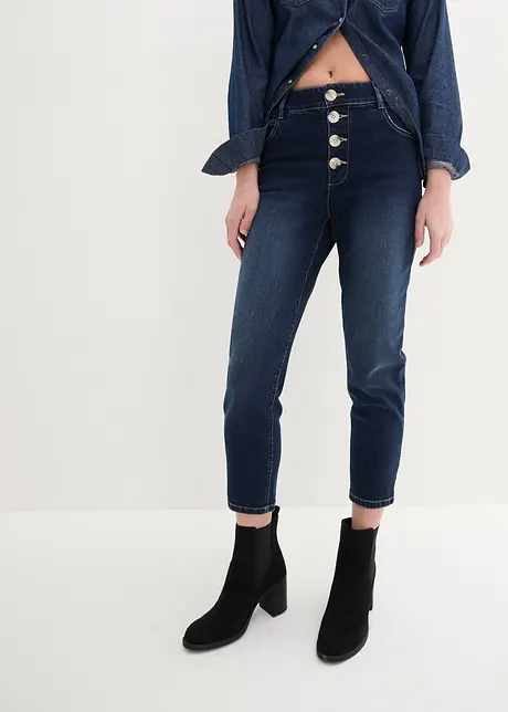 Boyfriend jeans mid waist, cropped, John Baner JEANSWEAR