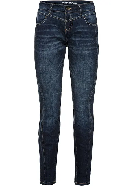 Boyfriend stretch jeans mid waist, bonprix