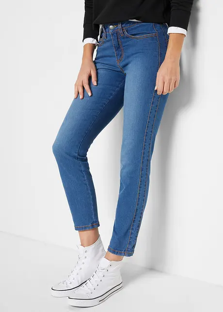 Corrigerende skinny mid waist jeans, cropped, bonprix