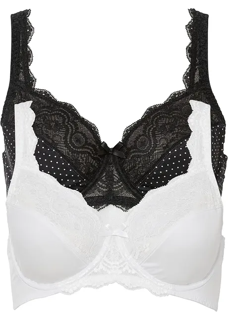 Beugel bh met sierlijk kant (set van 2), bonprix