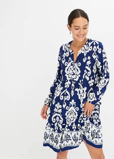 Gedessineerde tuniekjurk van soepele viscose, bonprix