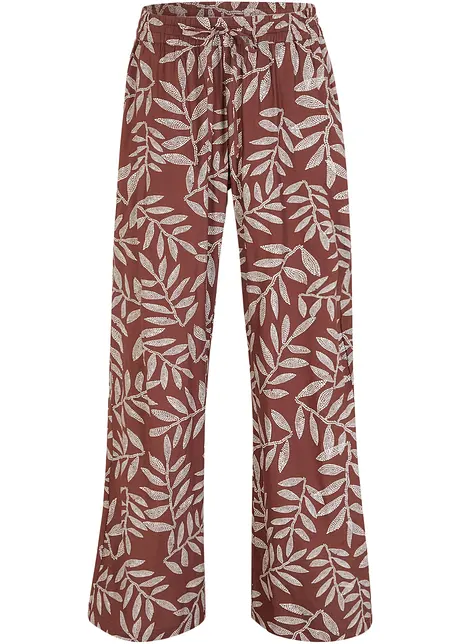 Gedessineerde palazzo broek van viscose, bonprix
