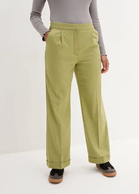 7/8 broek in wollen look met comfortband, bonprix