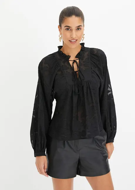 Blouse met volumineuze mouwen, bonprix