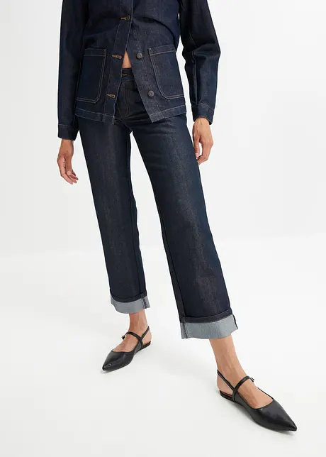 Straight jeans met low waist, rinse washed, bonprix