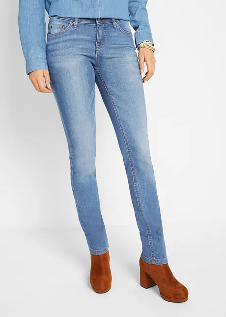 Skinny stretch jeans mid waist, bonprix