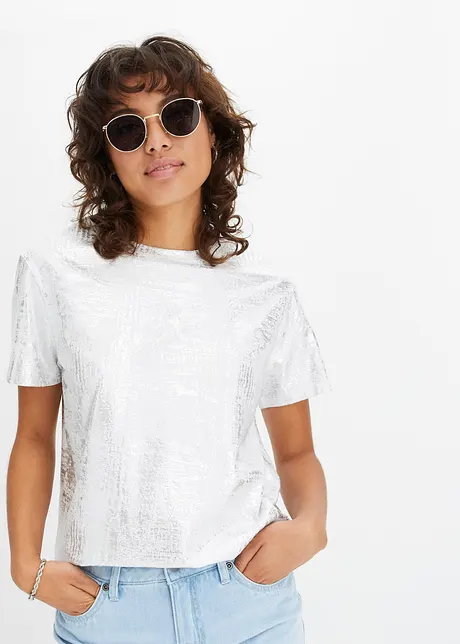 Shirt met glanzende print, bonprix