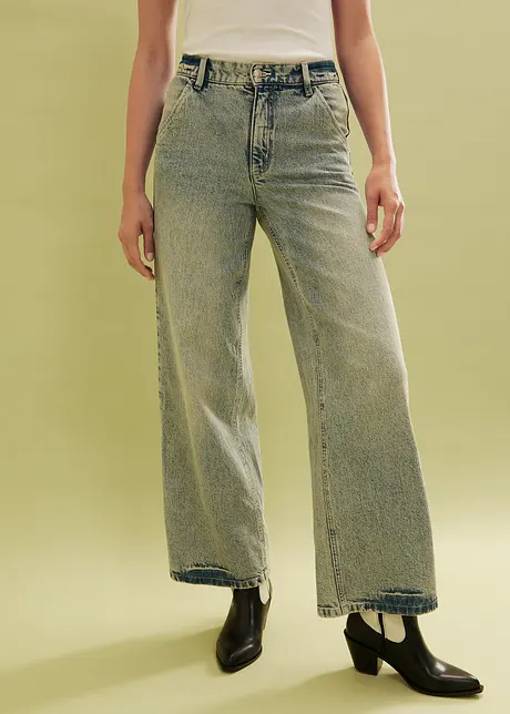 Wide leg jeans met high waist, bonprix