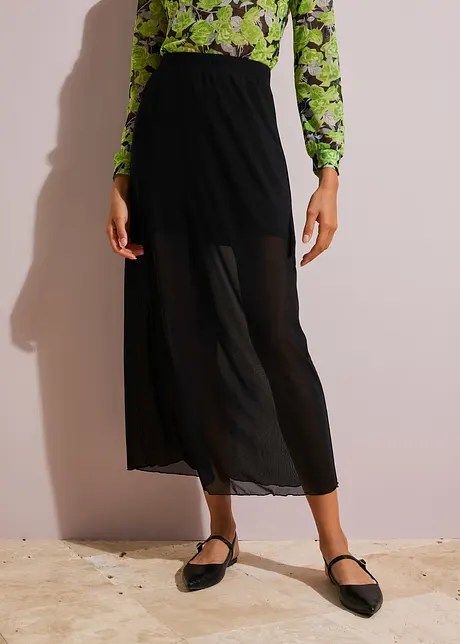 Midi rok van mesh, bonprix