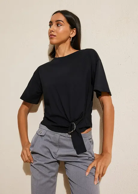 Oversized shirt met gesp, bonprix