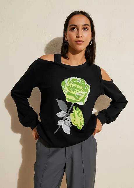 Sweater met bloemenprint, bonprix