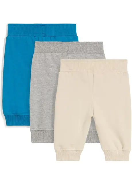 Baby sweatpants van biologisch katoen (set van 3), bonprix