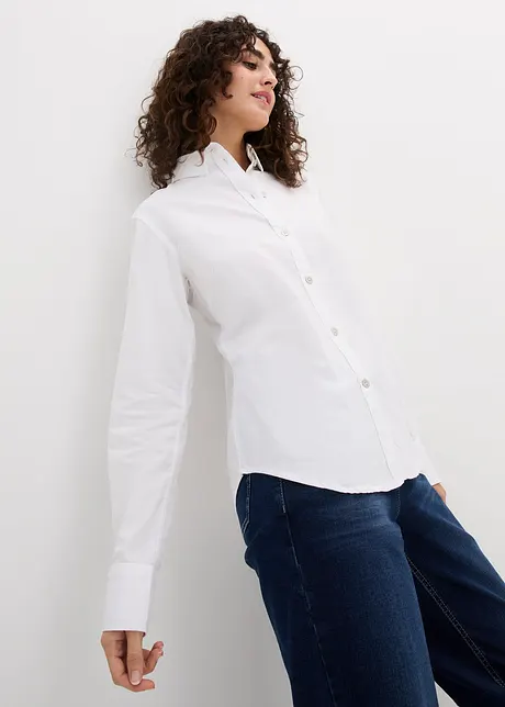 Essential Oxford blouse, slim fit, bonprix