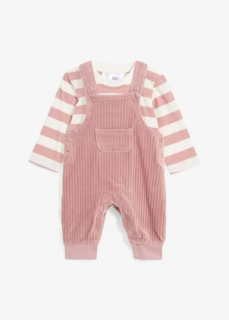 Baby longsleeve en tuinbroek (2-dlg. set), bonprix