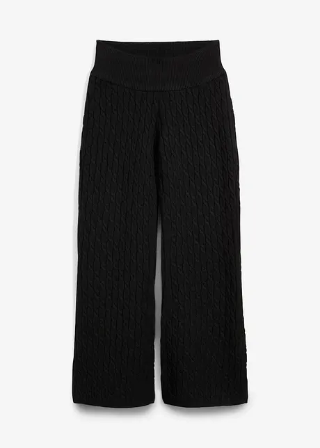 Gebreide broek met kabelpatroon, bonprix