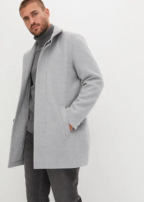 Korte coat in wollen look, bonprix