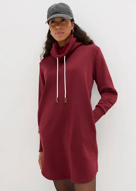 Sweatjurk met zachte col, bonprix