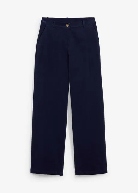 Corduroy broek in Marlene Dietrich stijl van biologisch katoen, bonprix