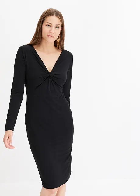 Jersey jurk met schoudervullingen, bonprix
