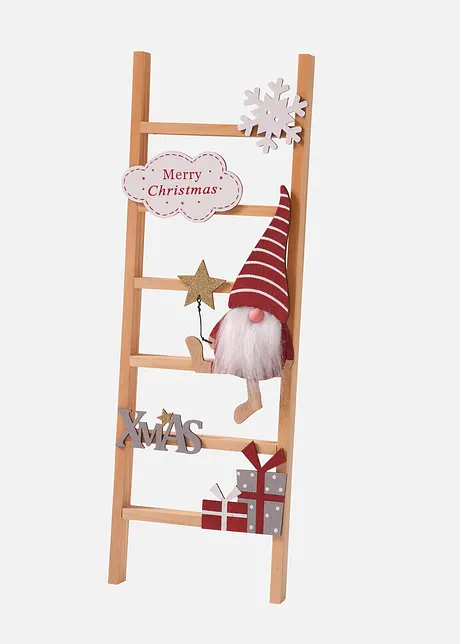 Ornament ladder met kerstkabouter, bonprix