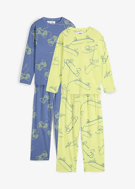 Pyjama met biologisch katoen (4-dlg. set), bonprix