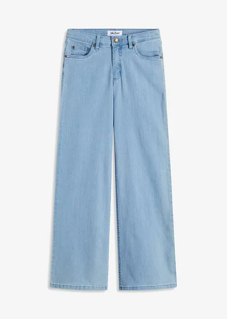 Wide leg stretch jeans mid waist, bonprix