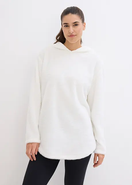 Lange trui van zacht fleece, oversized, bonprix