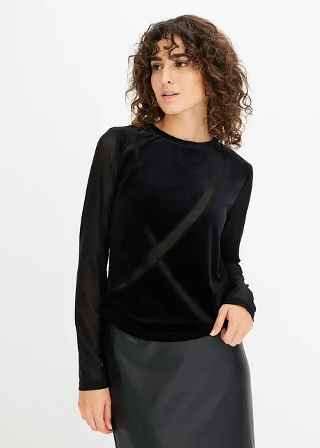 Longsleeve met mesh, bonprix