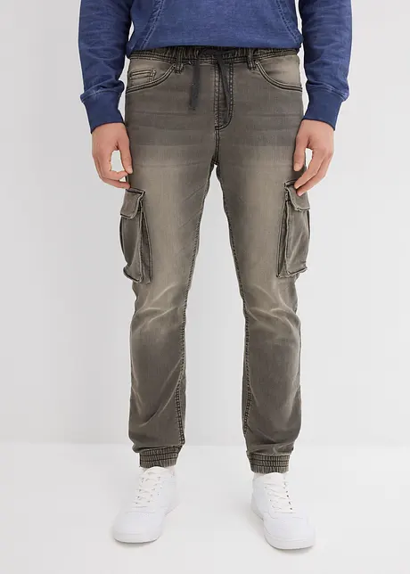 Slim fit cargo instapjeans, straight, bonprix