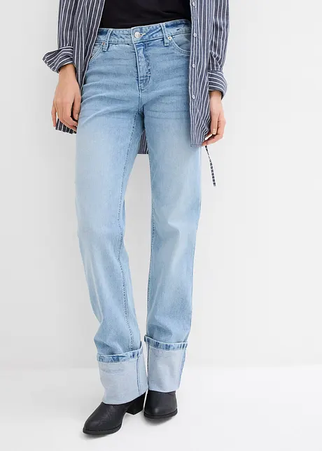Straight jeans, mid waist, comfortabele band, bonprix