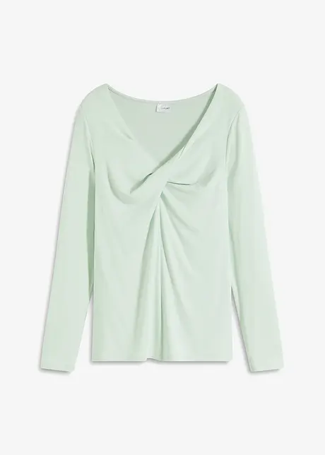 Geribd shirt met knoop, bonprix