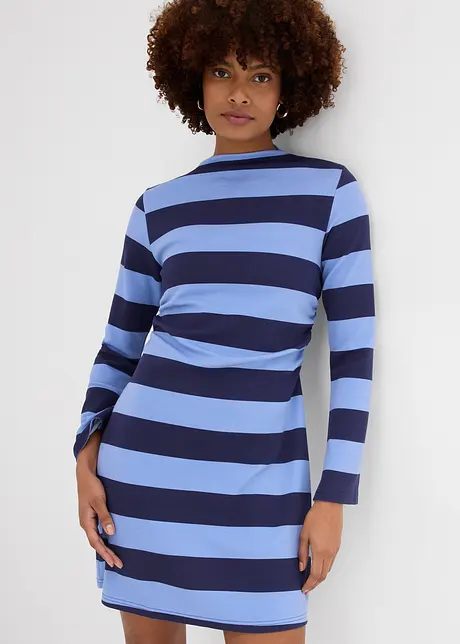 Jersey jurk met opstaande kraag, bonprix