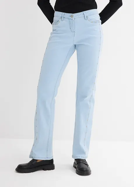 Straight stretch jeans mid waist, bonprix