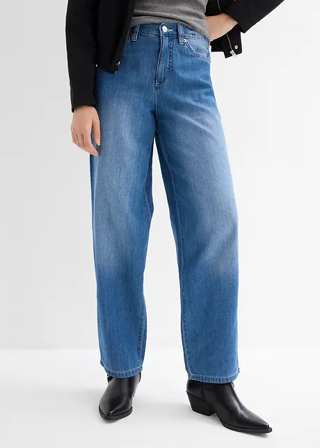 Baggy jeans, mid waist, bonprix