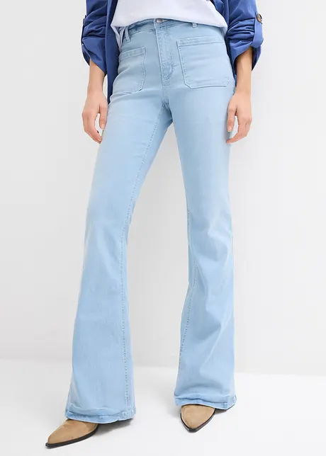 Bootcut jeans high waist, stretch, bonprix