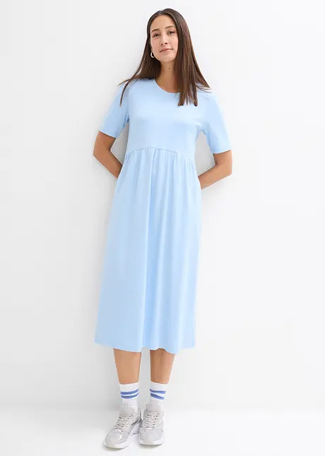 Wijd uitlopende jersey jurk, bonprix