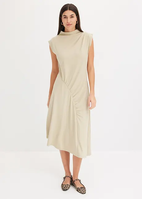 Midi jurk met asymmetrische zoom, bonprix