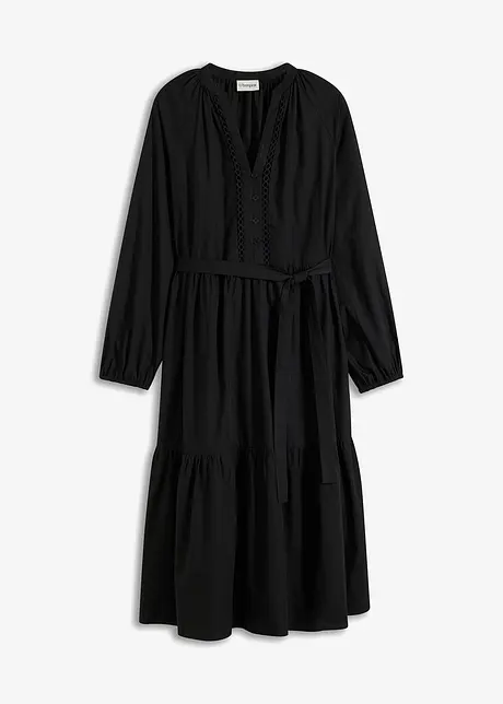 Midi jurk met crocket, bonprix