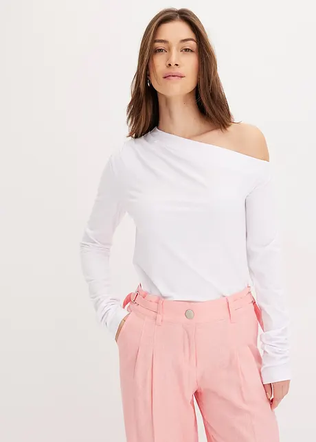 Off shoulder shirt met rimpels, bonprix