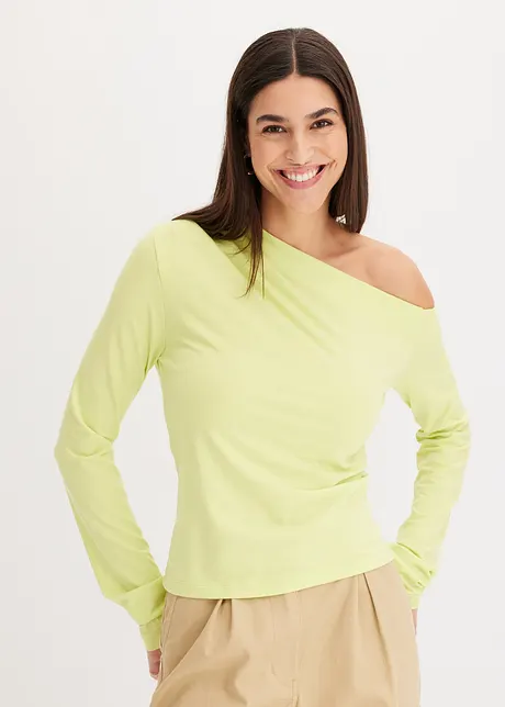 Off shoulder shirt met rimpels, bonprix