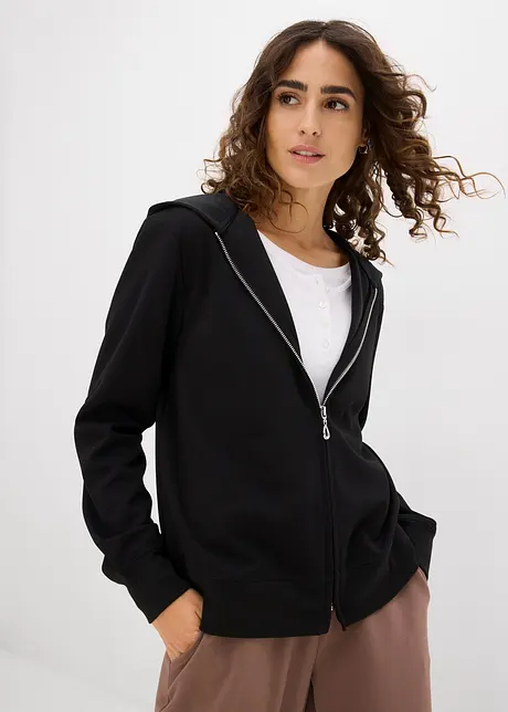 Sweatvest scuba met lange mouwen, bonprix