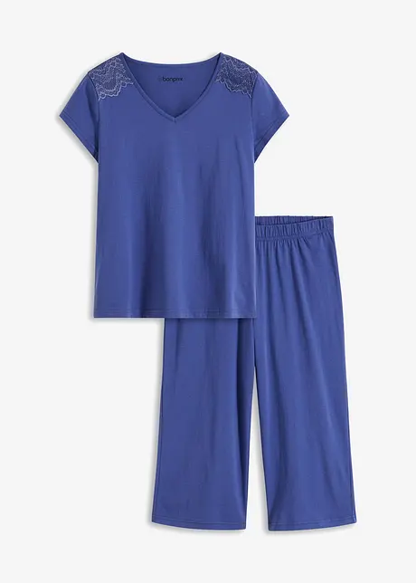 Capri pyjama met wijde culotte, bonprix