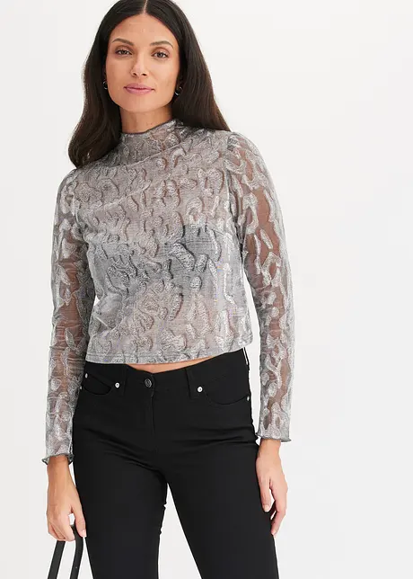 Longsleeve met glitters, bonprix