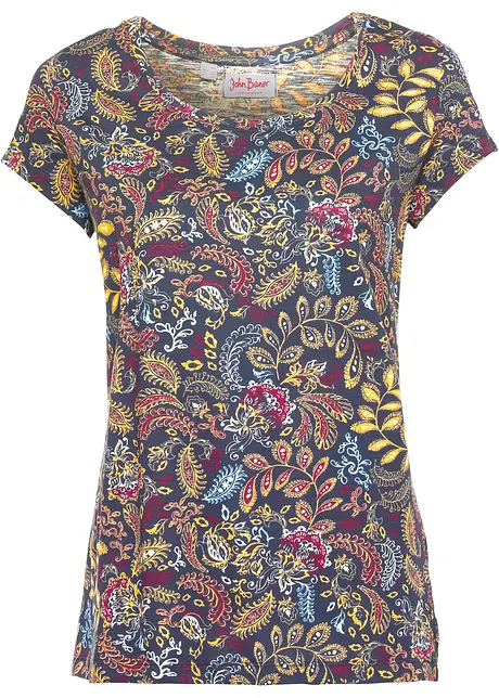 Katoenen shirt met print, korte mouw, bonprix