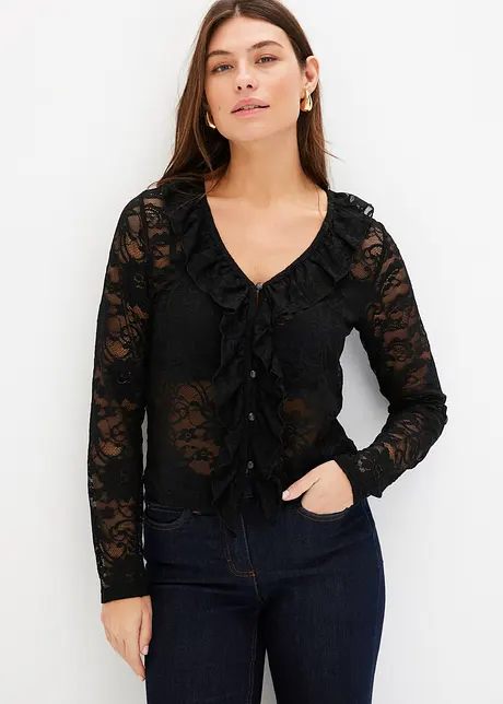 Kanten blouse, bonprix
