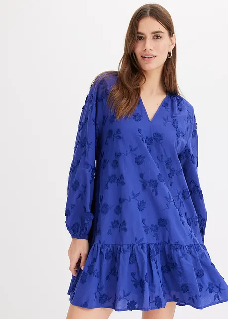 Jurk met bloemen-applicatie, bonprix