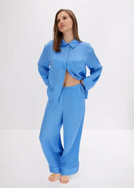 Oversized pyjama van satijn, bonprix