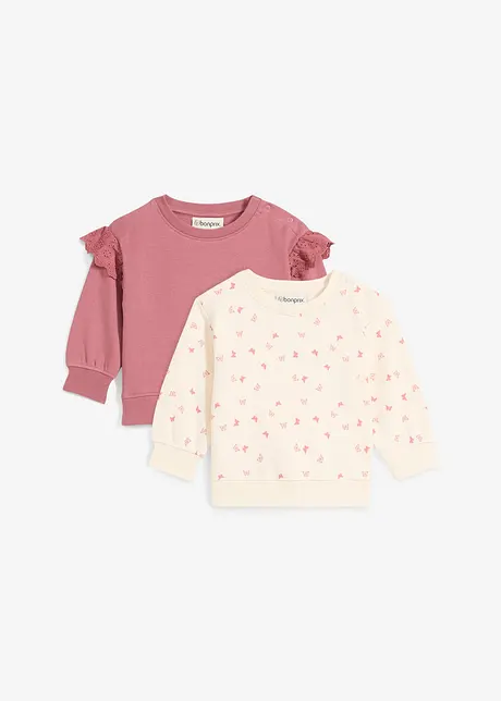 Baby sweater van biologisch katoen (set van 2), bonprix