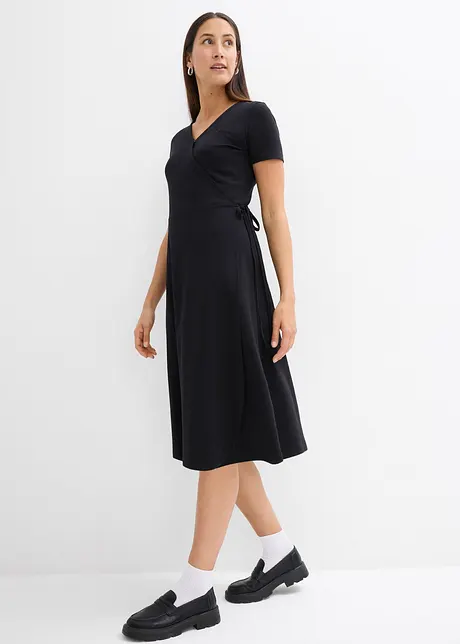 Jersey jurk met wikkeldetail, bonprix
